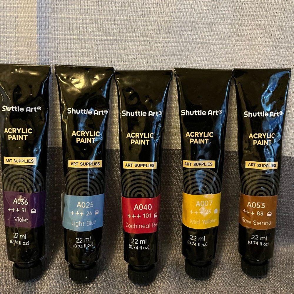 Acrylic Paint Set - 9- .74 oz new tubes.
